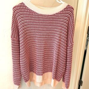 Impressions cute red and cream sweater. Great condition! Size M